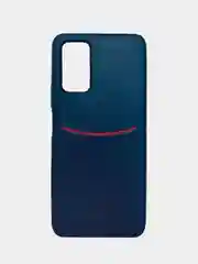 Темно-синий чехол с визитницей, карманом Samsung A20/A30/A31/A71/A91/A41/A50/A50S/A21S/A9 2018/A7 2018
