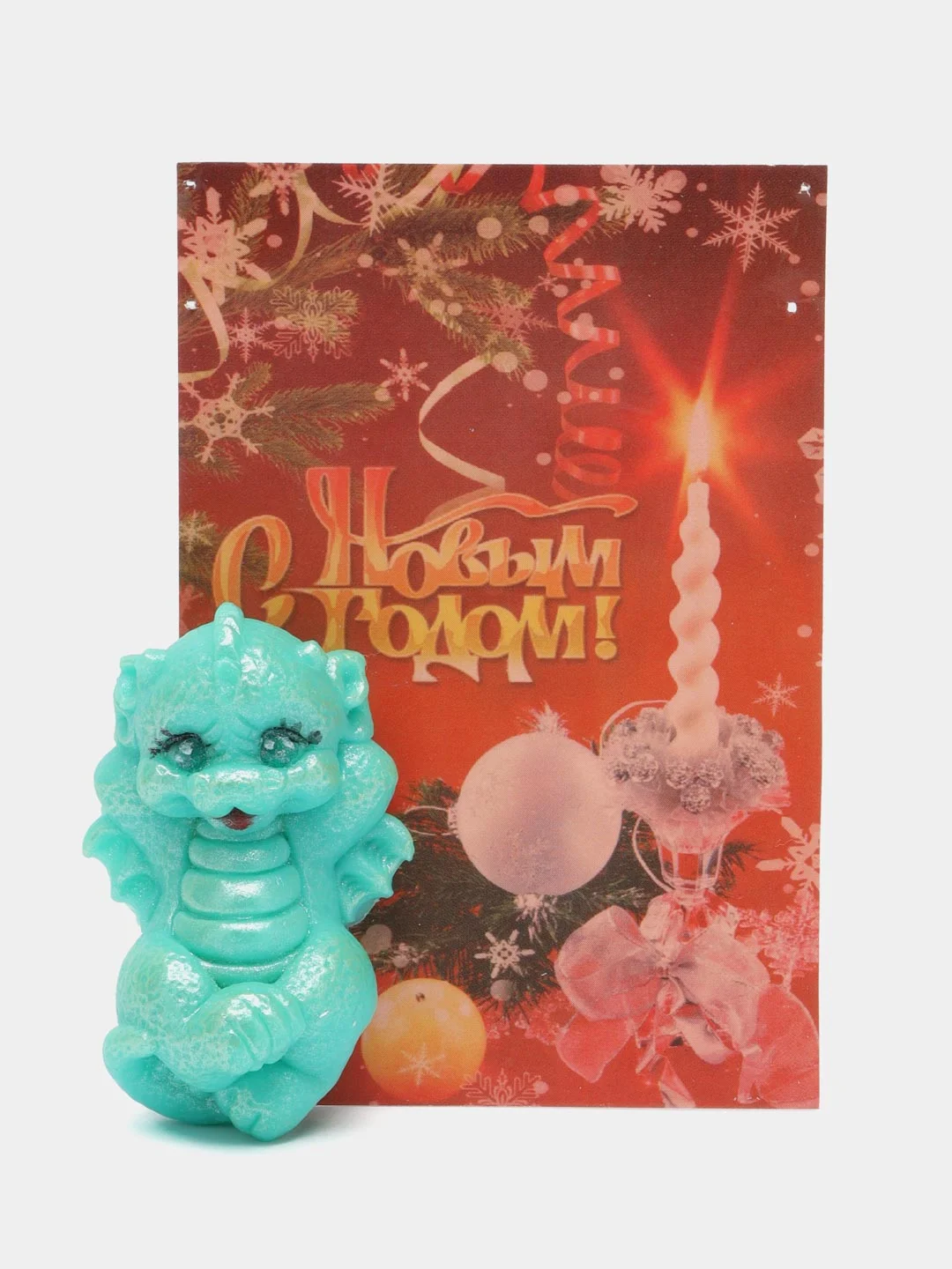 Лайм сувенирное подарочное мыло "Дракон на открытке". Ручная работа