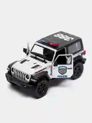 Белый металлическая машина Jeep Wrangler 2018 "Police", "Firefighter" KT5412DPR