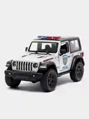 Белый металлическая машина Jeep Wrangler 2018 "Police", "Firefighter" KT5412DPR