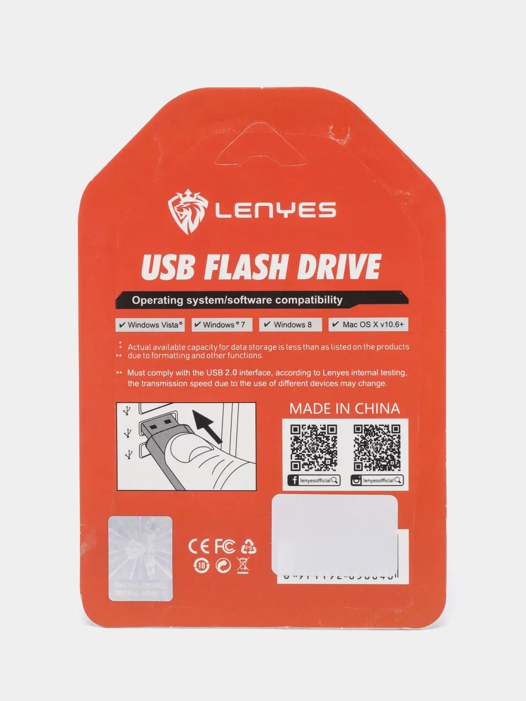 Карта памяти USB Flash 2.0, USB-накопитель, 5 размеров