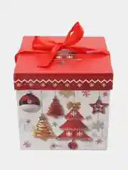 Желтый коробка подарочная Новый год складная