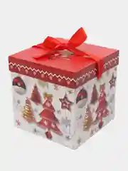 Желтый коробка подарочная Новый год складная