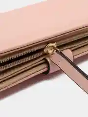 Розовый кошелек женский, из экокожи, 4 цвета