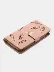 Розовый кошелек женский, из экокожи, 4 цвета