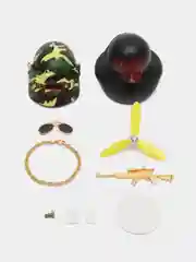 Зелёный хаки утка в шлеме с пропеллером в очках в машину, игрушка авто