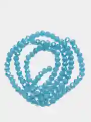 Бирюзовый бусины рондели стеклянные, граненые