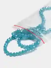 Бирюзовый бусины рондели стеклянные, граненые