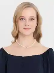 Золотой цепочка-чокер на шею, женская, из жемчуга