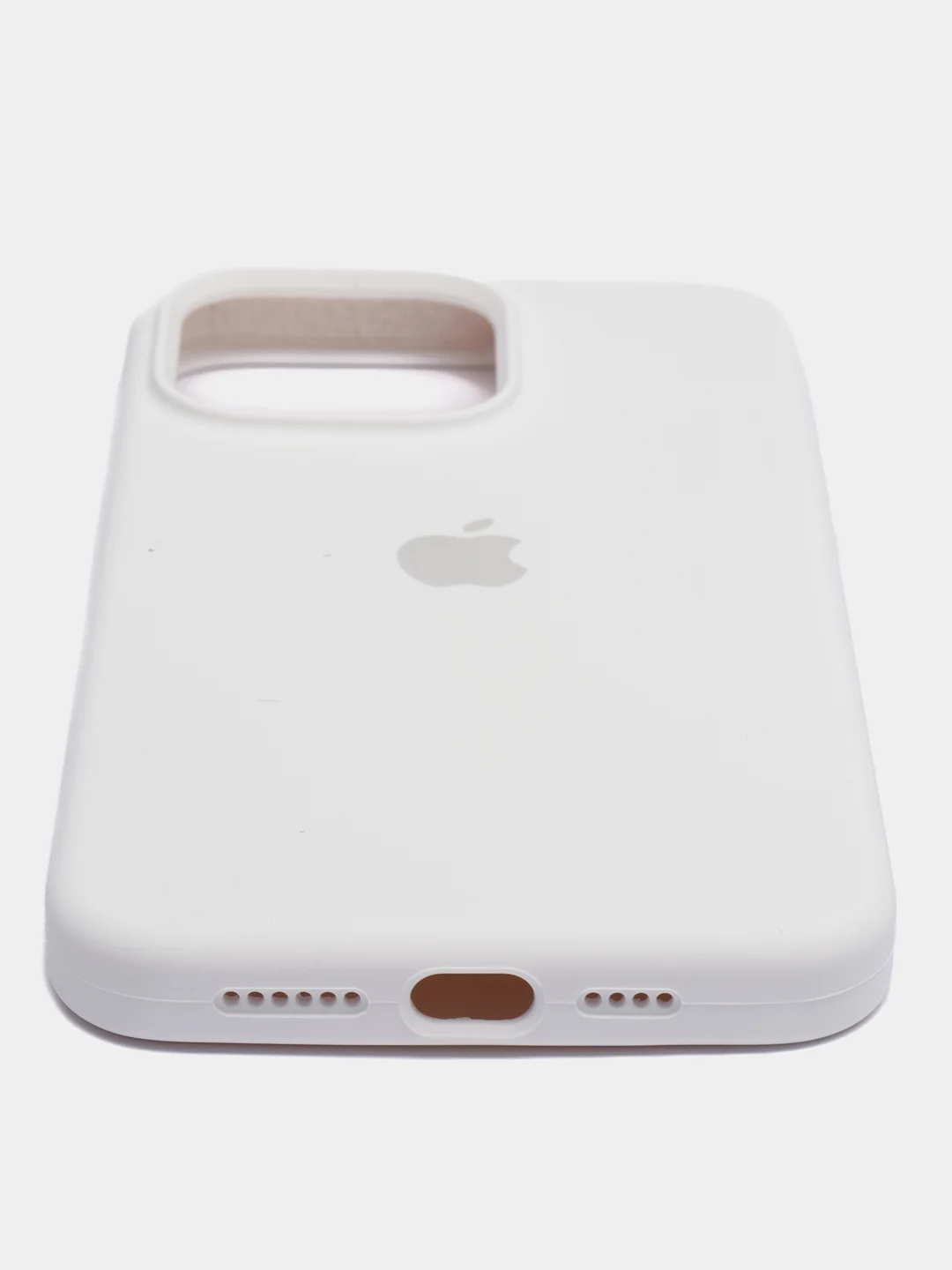 Белый чехол Silicone Case ( Чехол силиконовый ) для iPhone 15, 15 Pro, 15 Pro Max, 15 Plus