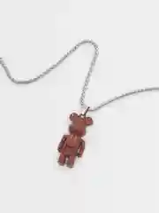 Коричневый цепочка на шею с изображением KAWS, Bearbrick, мишка статуэтка, игрушка, 50 см