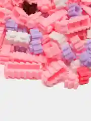 Розовый 3d-конструктор от 1500 деталей, детский конструктор из мини-блоков/ куроми / панда / аниме