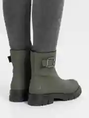Зелёный хаки ботинки зимние женские Rieker