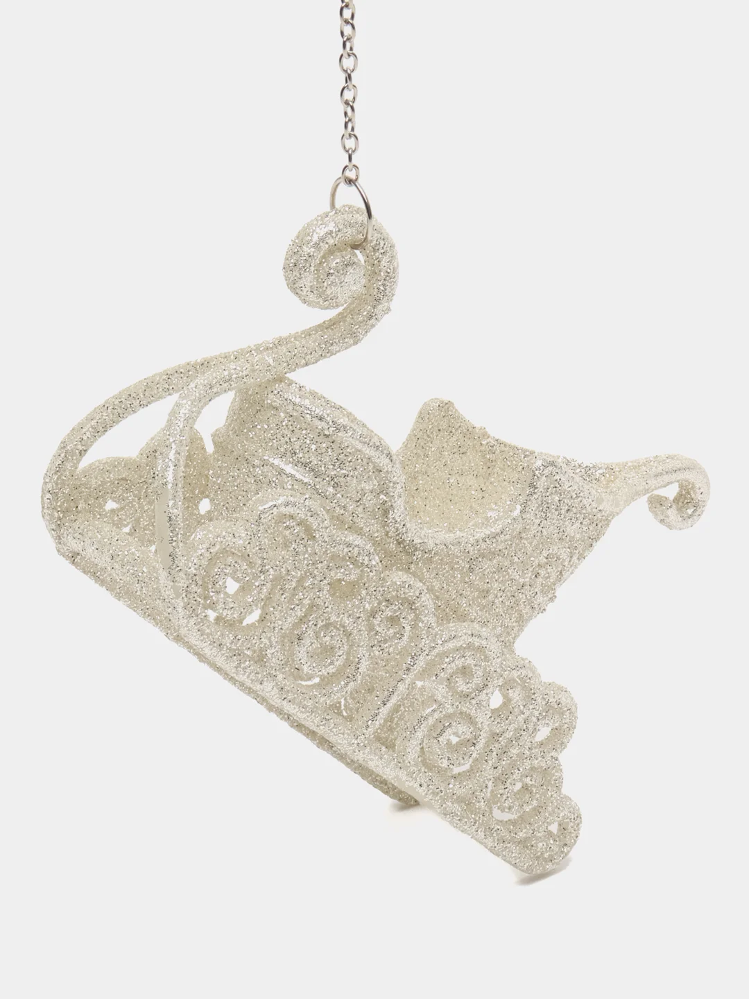 Серебряный елочная игрушка "Олень", "Лошадка", "Снежинка", "Башня"