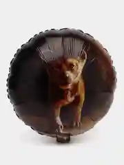 Шар фольгированный, 76 см, круг, "Львенок. Король лев. Симба"