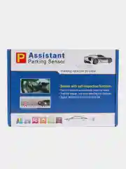 Белый парктроник на автомобиль, датчики парковки, 4 шт, с LED дисплеем