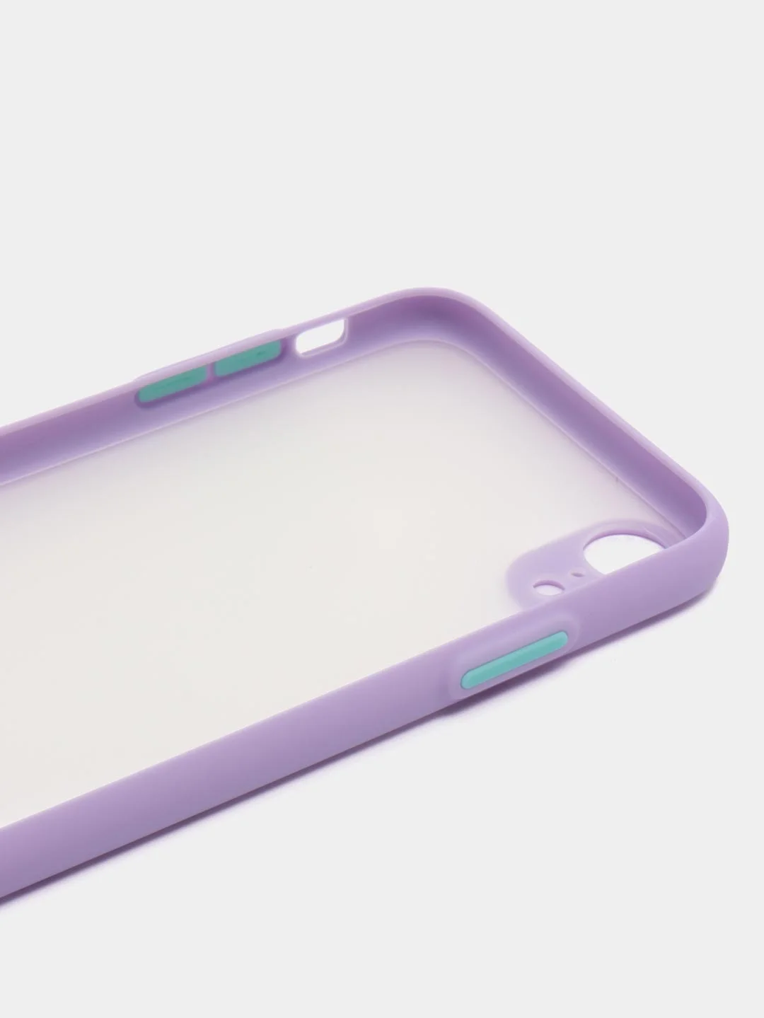 Лавандовый iphone XR чехол матовый с цветными кнопками