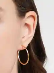 Серьги-кольца "Конго" 3 см, цвет золото
