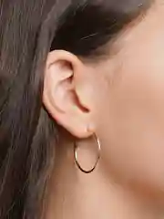 Серьги-кольца "Конго" 3 см, цвет золото