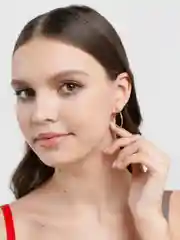 Серьги-кольца "Конго" 3 см, цвет золото