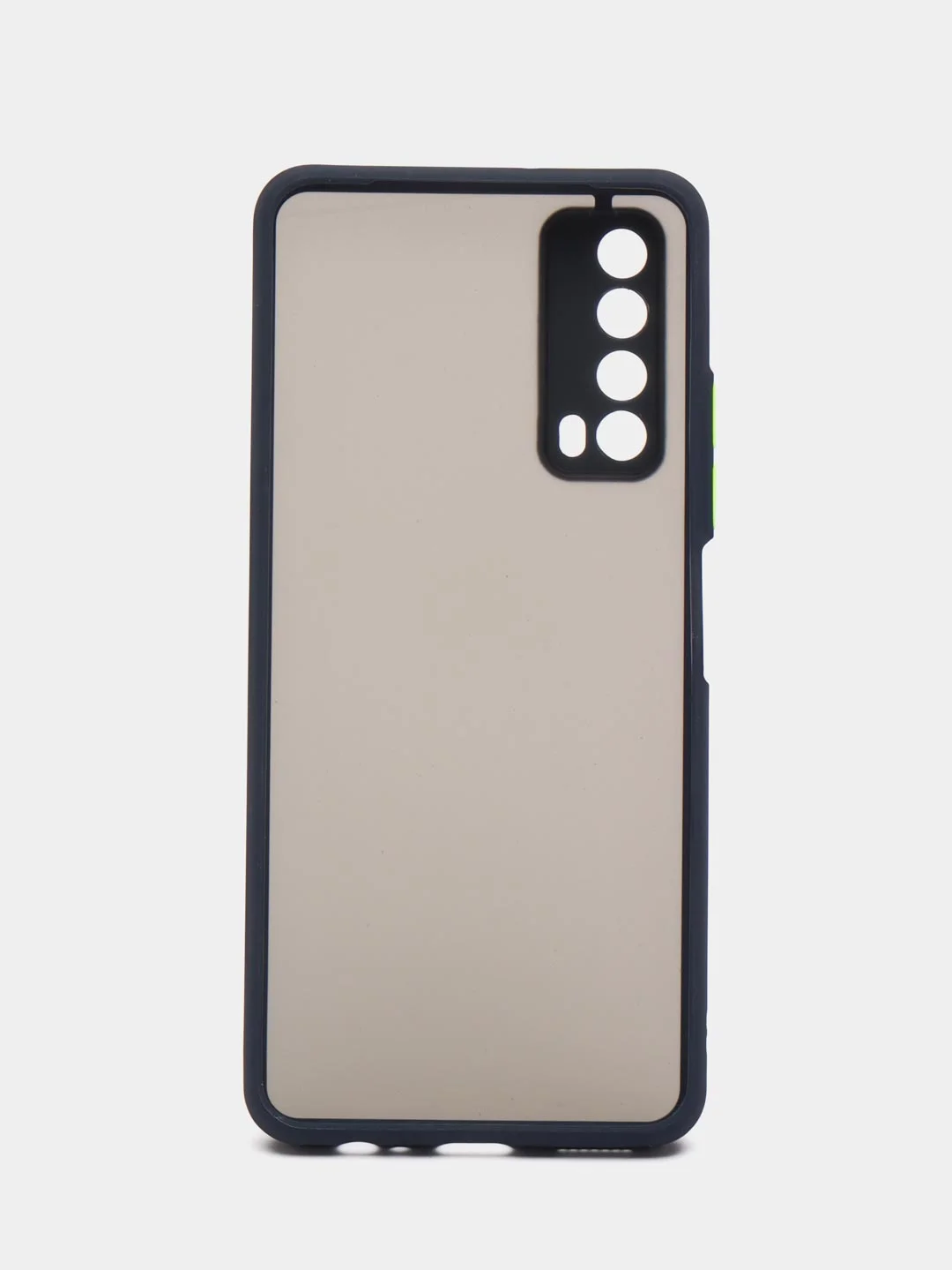 Темно-синий чехол Huawei P Smart 2021 / Хуавей П Смарт 2021, пластиковый, матовый, с цветными кнопками