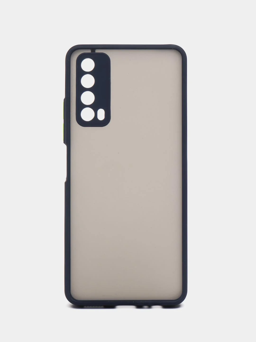 Темно-синий чехол Huawei P Smart 2021 / Хуавей П Смарт 2021, пластиковый, матовый, с цветными кнопками