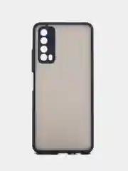 Темно-синий чехол Huawei P Smart 2021 / Хуавей П Смарт 2021, пластиковый, матовый, с цветными кнопками