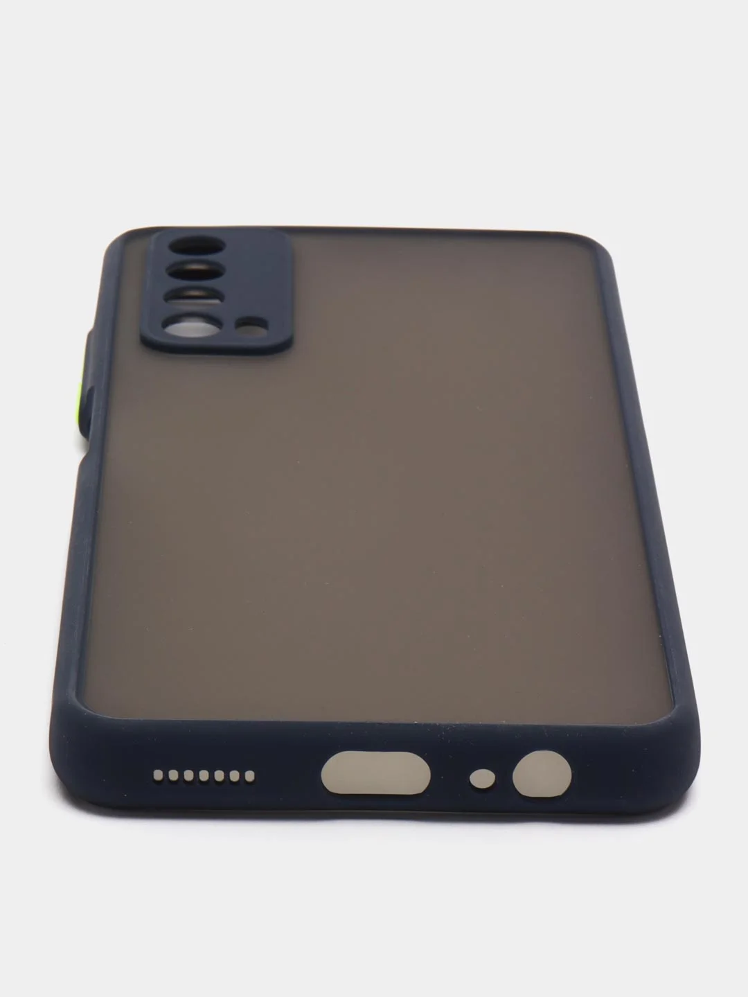 Темно-синий чехол Huawei P Smart 2021 / Хуавей П Смарт 2021, пластиковый, матовый, с цветными кнопками