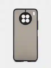 Темно-синий чехол на Honor 50 Lite, Huawei Nova 8i, Хонор 50 Лайт пластиковый, матовый, с цветными кнопками