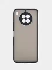 Темно-синий чехол на Honor 50 Lite, Huawei Nova 8i, Хонор 50 Лайт пластиковый, матовый, с цветными кнопками