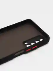 Черный чехол Huawei P Smart 2021 / Хуавей П Смарт 2021, пластиковый, матовый, с цветными кнопками
