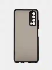 Черный чехол Huawei P Smart 2021 / Хуавей П Смарт 2021, пластиковый, матовый, с цветными кнопками