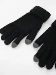 Черный перчатки вязаные, сенсорные, осень и зима