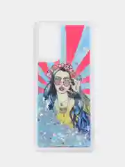 Морской чехол Huawei Honor 10X Lite, Хонор 10Х Лайт силиконовый переливающийся жидкий с блестками