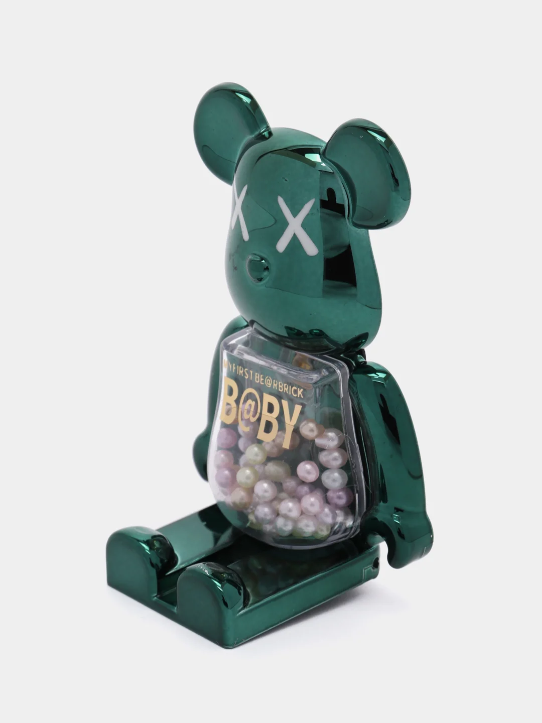 Зеленый подставка, держатель для телефона, попсокет "Мишка" Bearbrick, 15 цветов