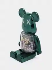 Зеленый подставка, держатель для телефона, попсокет "Мишка" Bearbrick, 15 цветов
