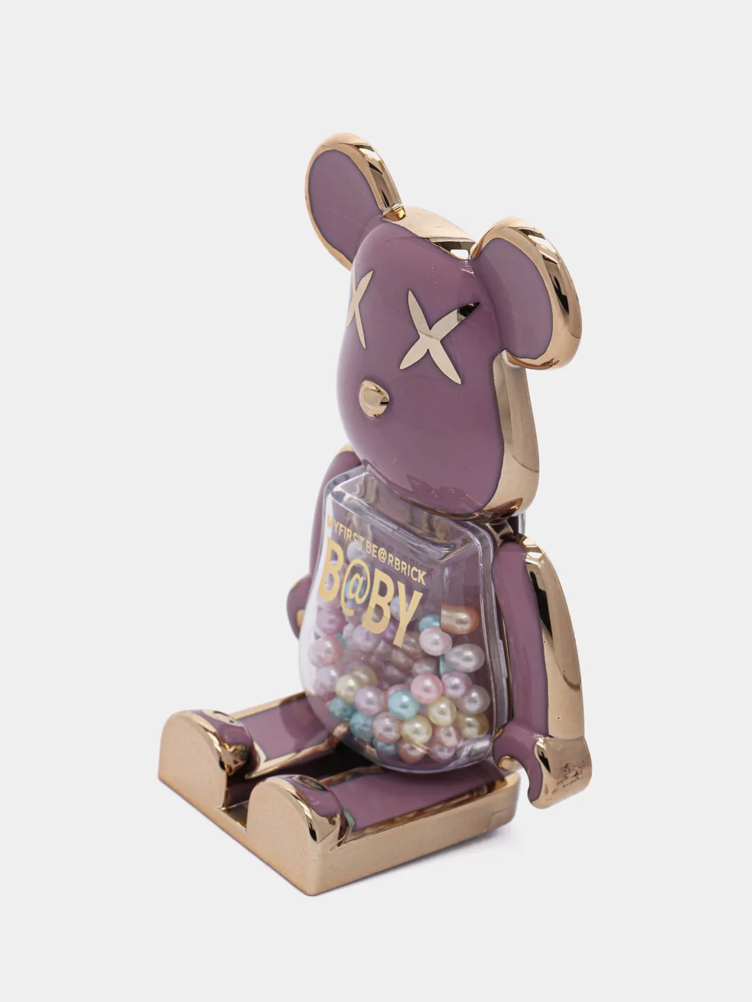 Лавандовый подставка, держатель для телефона, попсокет "Мишка" Bearbrick, 15 цветов