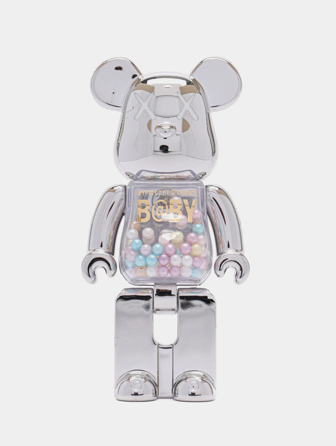 Серебряный подставка, держатель для телефона, попсокет "Мишка" Bearbrick, 15 цветов