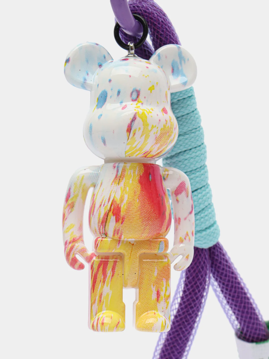 Пурпурный брелок Bearbrick для ключей, украшение для сумки, рюкзака