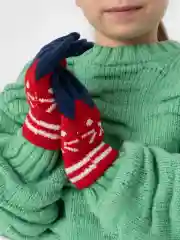 Красный перчатки детские для девочек и мальчиков, возраст 4-9 лет, весна, осень