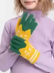 Желтый перчатки детские для девочек и мальчиков, возраст 4-9 лет, весна, осень