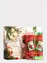 Красный подарочный набор женский/ для женщин и девушек: гель для душа и шампунь
