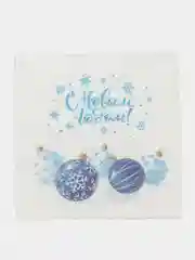 Белый салфетки новогодние бумажные, 2-хслойные, сервировочные