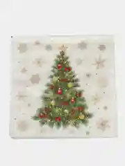 Зеленый салфетки новогодние бумажные, 2-хслойные, сервировочные