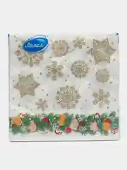Золотой салфетки новогодние бумажные, 2-хслойные, сервировочные
