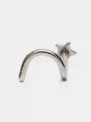Серебряный пирсинг для носа улитка, нострил
