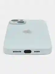 Голубой противоударный чехол со стеклянной панелью iPhone 7/8/SE/XR/XS/11/12/13/14/15/Plus/Pro/Max