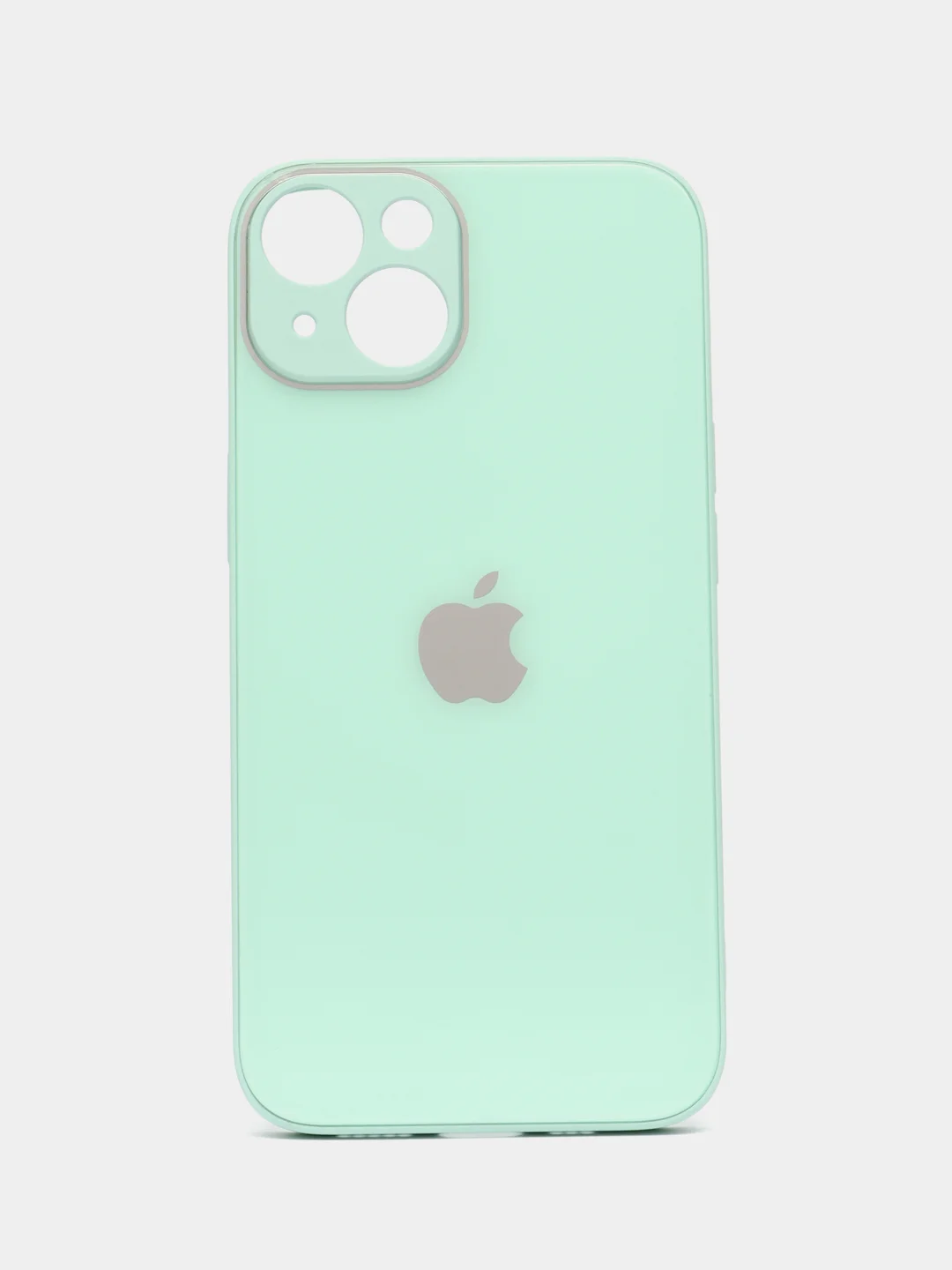 Мятный противоударный чехол со стеклянной панелью iPhone 7/8/SE/XR/XS/11/12/13/14/15/Plus/Pro/Max