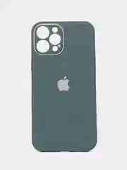 Тёмно-зелёный противоударный чехол со стеклянной панелью iPhone 7/8/SE/XR/XS/11/12/13/14/15/Plus/Pro/Max