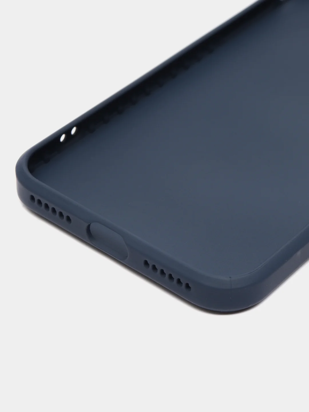 Темно-синий противоударный чехол со стеклянной панелью iPhone 7/8/SE/XR/XS/11/12/13/14/15/Plus/Pro/Max